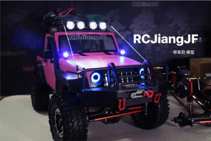 Jouet de simulation de voiture radiocommandée, lumière du soleil, yeux d'anges, 17mm, avec canal, pour 1/10 RC, voiture inoler AXIAL SCX10 Wrangler, pièces améliorées