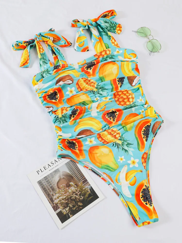 

Сексуальный женский монокини-боди ZRTAK без спинки, цельный купальник с принтом и высоким вырезом, с бордюром