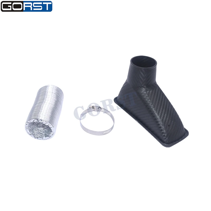 Front Bumper Air intake Turbo Kit Square and Circular for Universal Car Modification Auto Parts Turbine Inlet Pipe