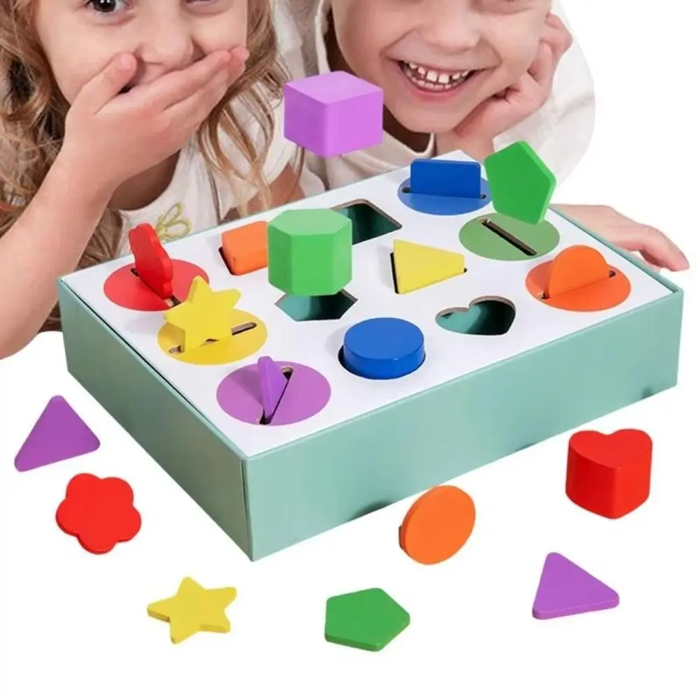 

Wooden Montessori Wooden Farm Toys Wooden Toy Montessori Shape Recognition Toys Cartoon Animal Puzzle Shape Sorting Toys Gifts