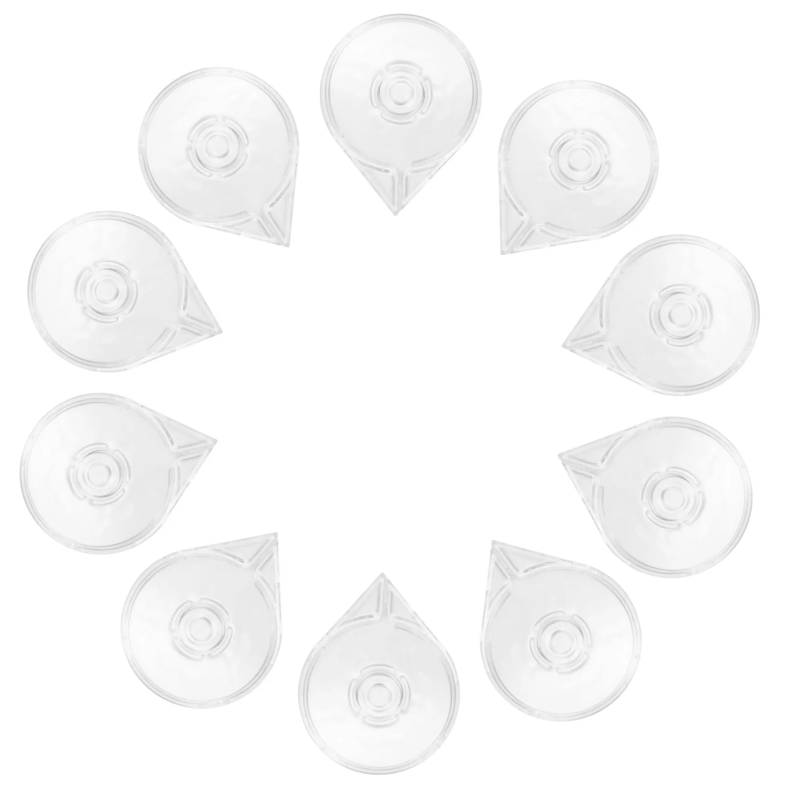 

Набор из 10 прозрачных акриловых коробок для лент для дизайна ногтей, держатели для маникюрных принадлежностей, инструменты для DIY декора ногтей для салона и дома