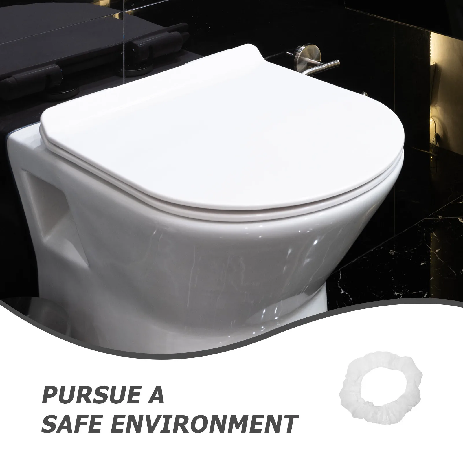 

50Pcs Toilet Seat Covers Disposable Non-Woven Fabric Portable Travel Toilet Mat Public Bathroom Seat Cushion Pads