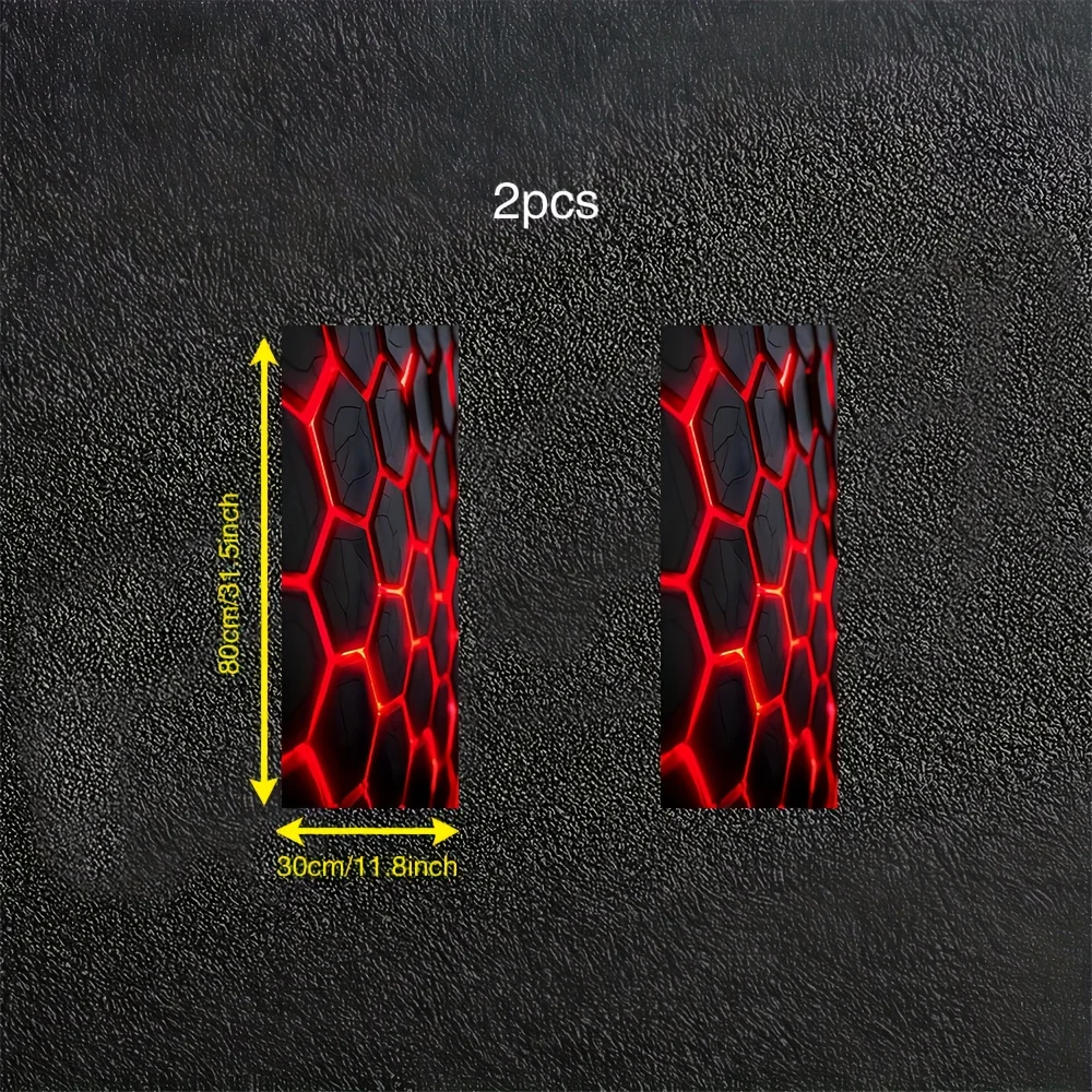 2pcs/sheet Cartoon Honeycomb Car A-Pillar Stickers Waterproof Scratch-Resistant for Interior A-Pillar Decoration Vinyl Decals