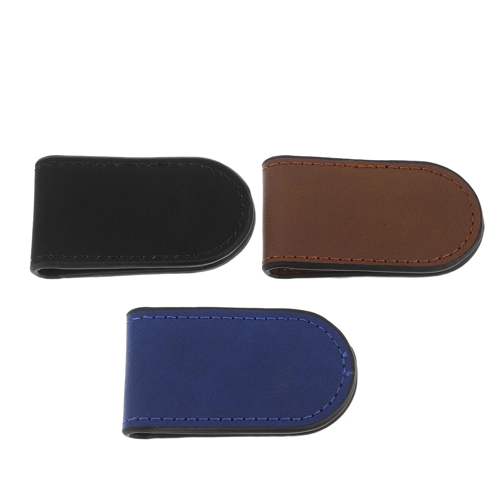 3 шт., тонкий зажим для кошелька из искусственной кожи, однотонный держатель для купюр, органайзер для визитных карточек, зажим для наличных, кошелек, аксессуар для карт для мужчин и женщин