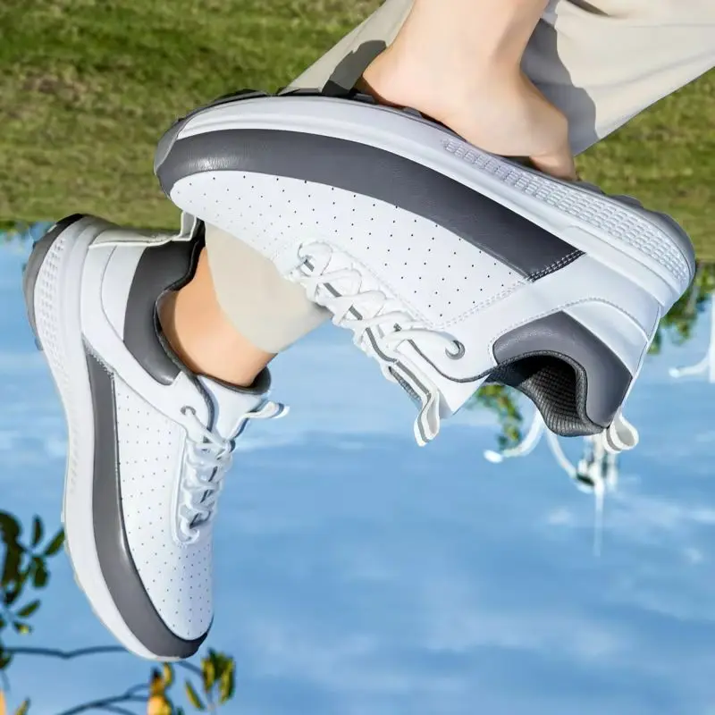 

Лидер продаж 2025 года, тренировочная обувь для гольфа, мужская нескользящая прогулочная обувь для гольфа, мужская кожаная спортивная обувь, мужская обувь для гольфа на шнуровке