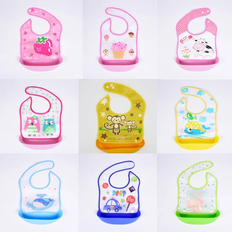 Newborn Best Gifts Baby Feeding Tableware Silicone Waterproof Bibs  Feeding Toddler Fashionable Aprons Baby Bibs