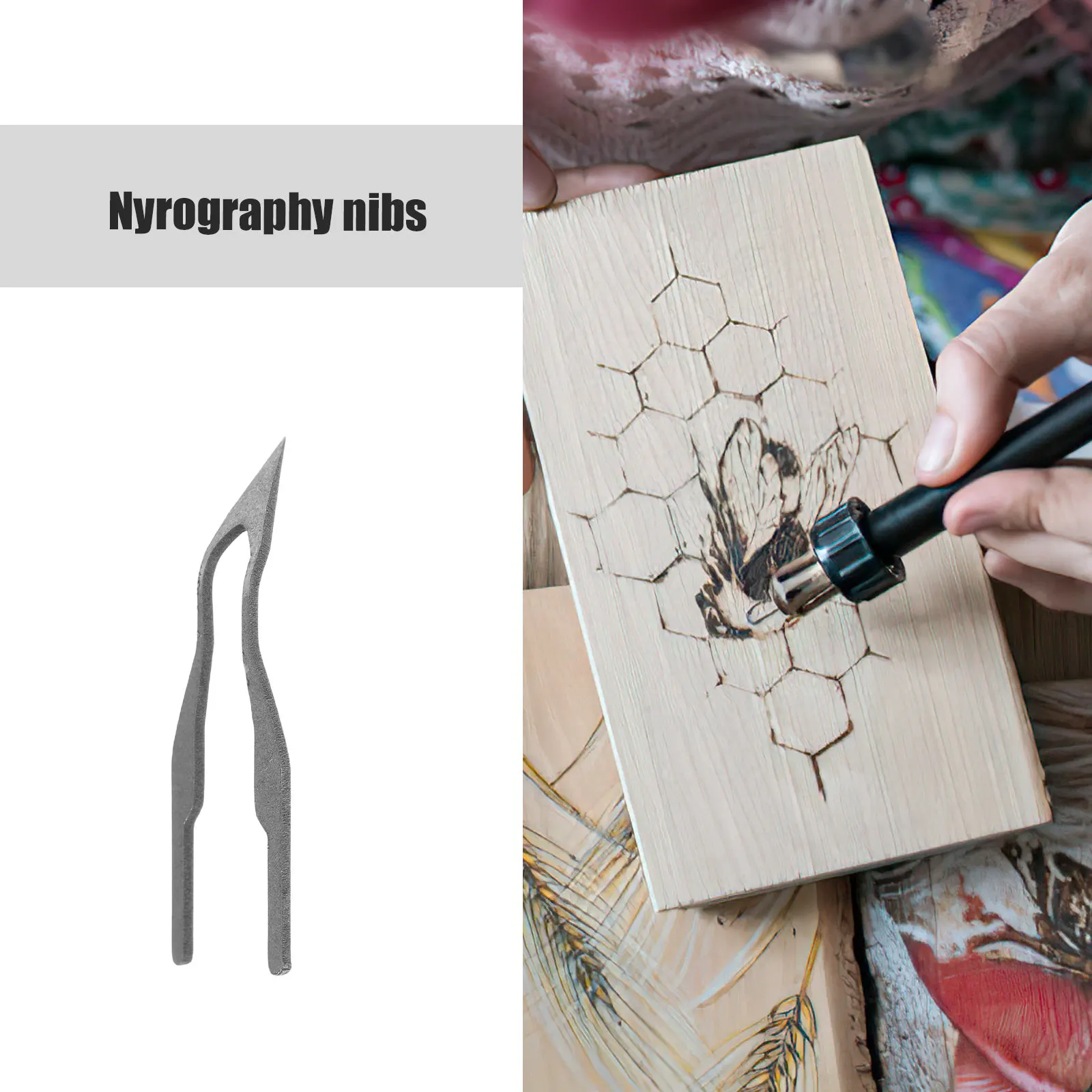 Wire Tip Pyrography Pen Heads for Wood Burning Engraving Shading, Electric Wood Burning Tip Set for Crafts, Detail, Shade