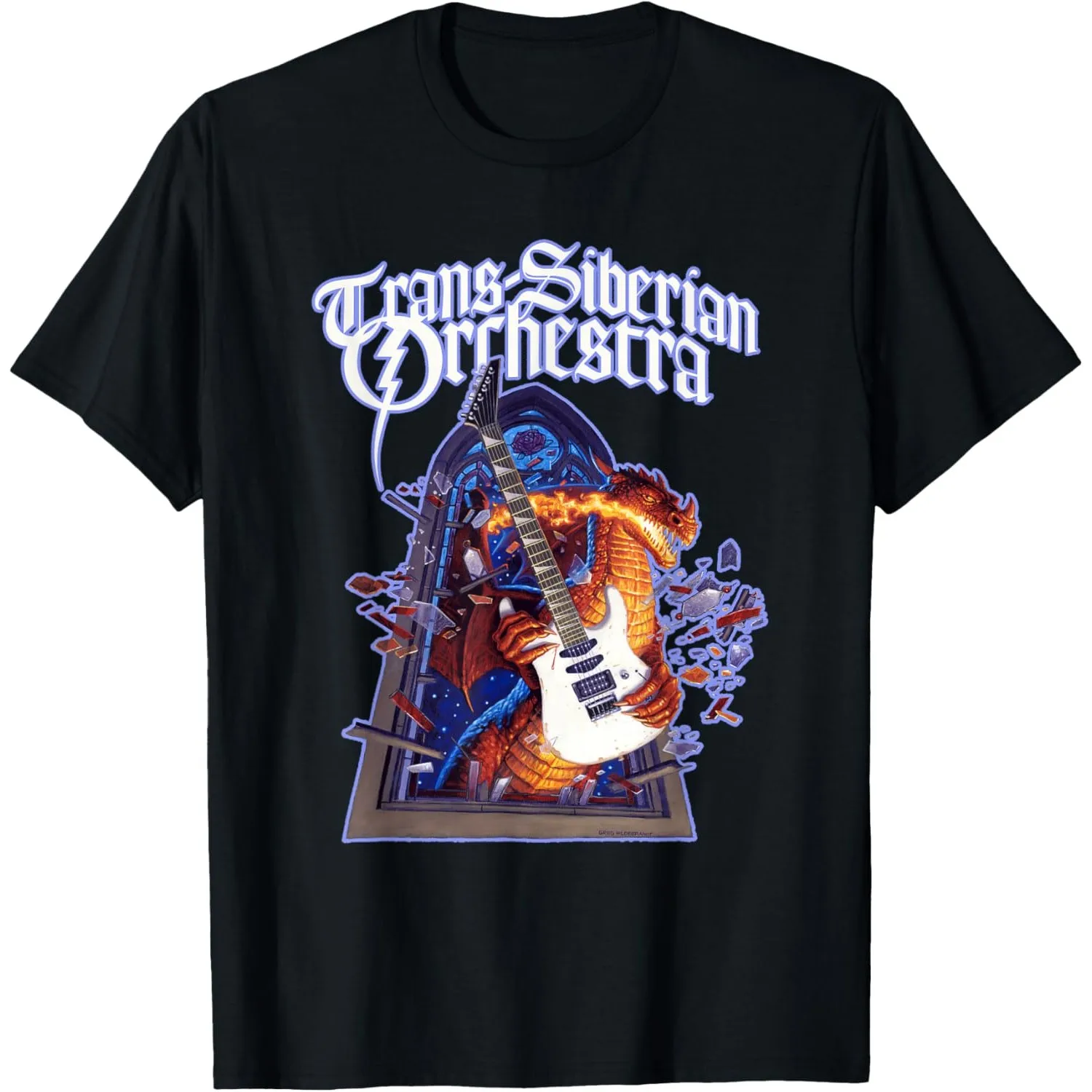 

Trans-Siberian Orchestra Dragon Graphic Short Sleeve O-Neck T-Shirt for Men