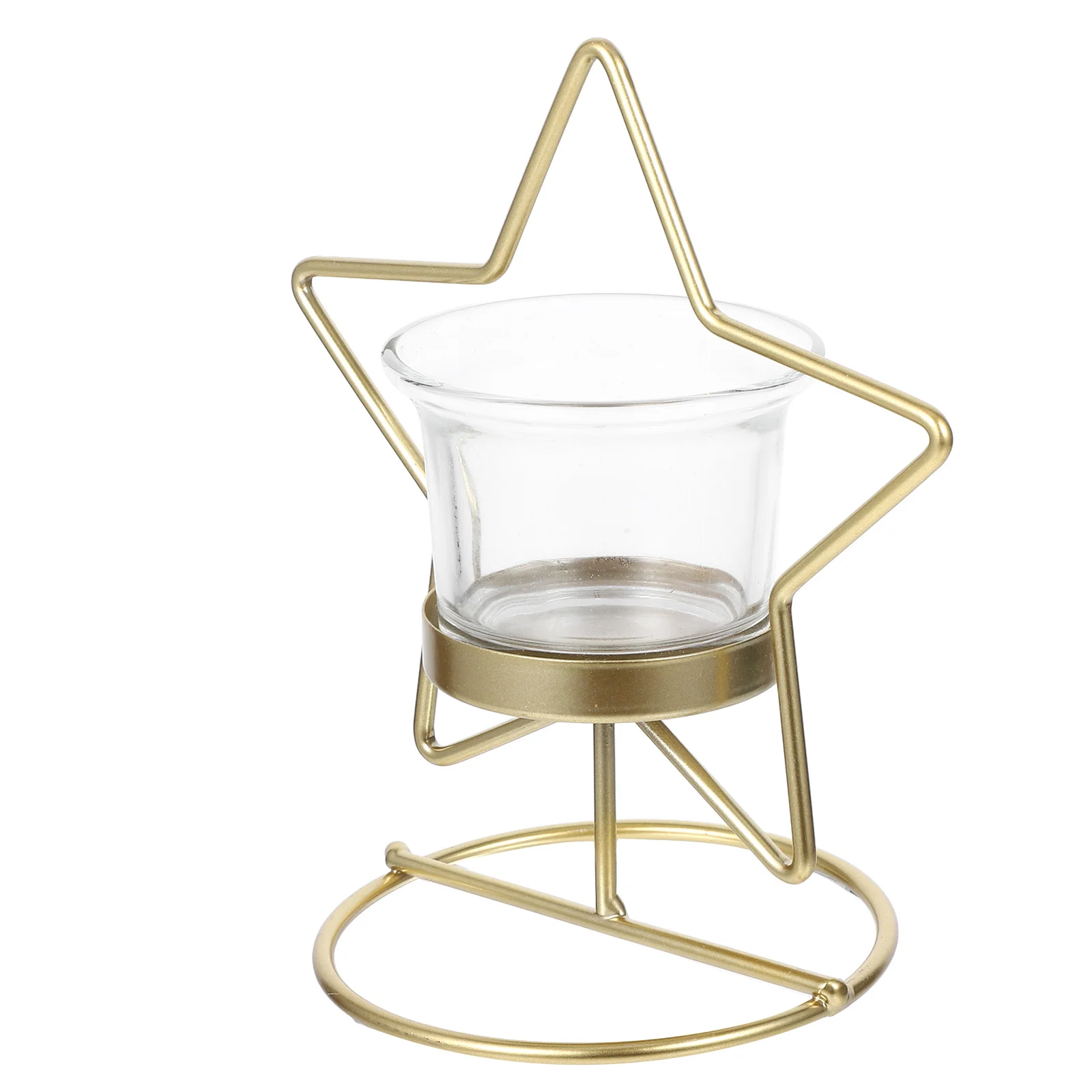 

1Pcs Golden Alloy Holder Nordic Style Decorative Stand Practical for Home Office Hotel Nordic Style Candleholder