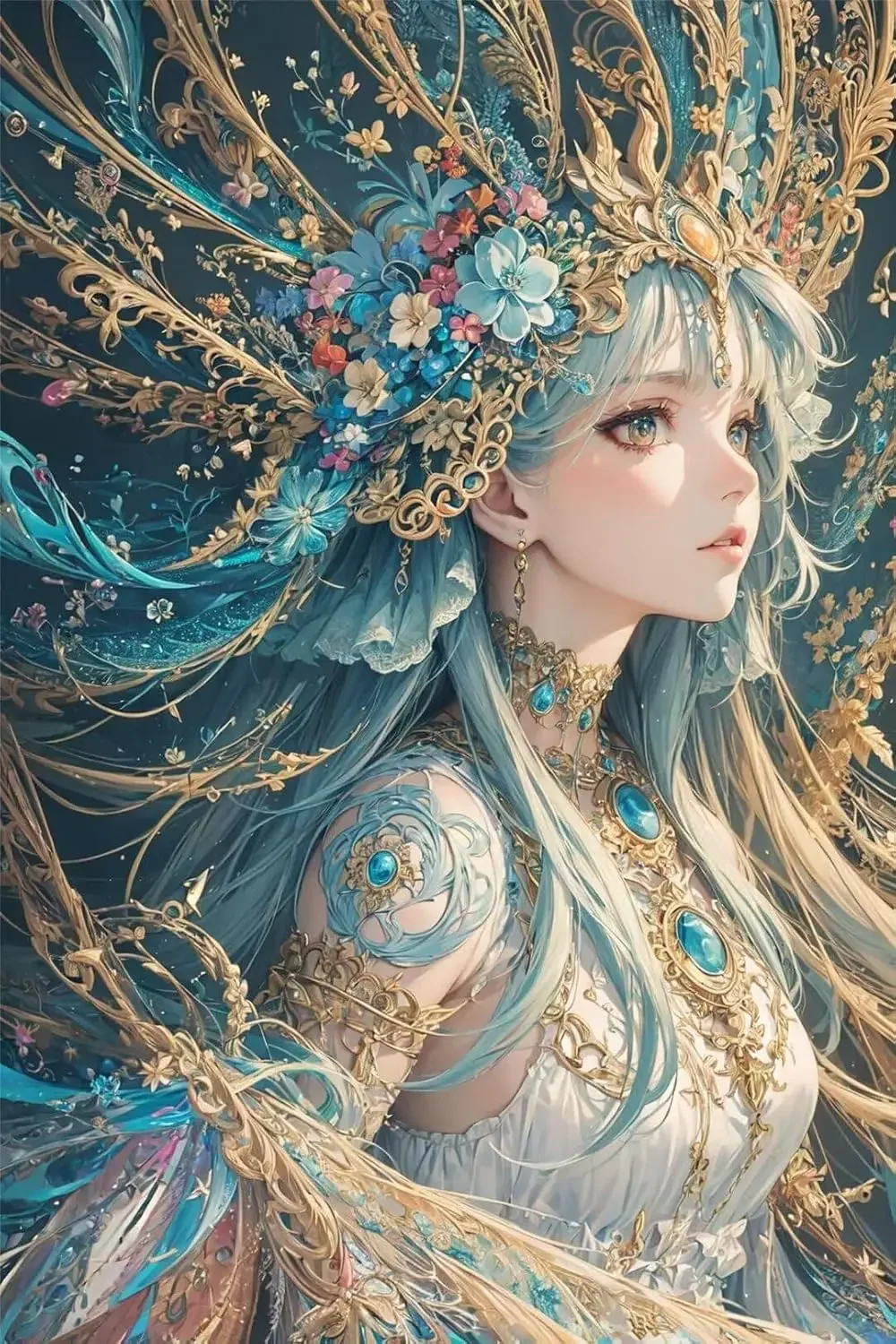 5D Diamond Painting Kits Anime Girls DIY Diamond Art for Paint by Number for Adults 36x48in Full Drill Square Dots Gem Arts & Crafts Painting Supplies, for Home Wall Art Decor 90x120cm W-2209