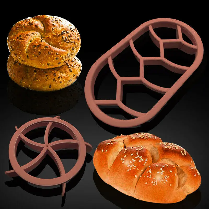 Cookie Cutter Round & Oval Baking Molds Bread Dough Pastry Cutters Non-stick Fan Cookie Biscuit Press Mould Kitchen Baking