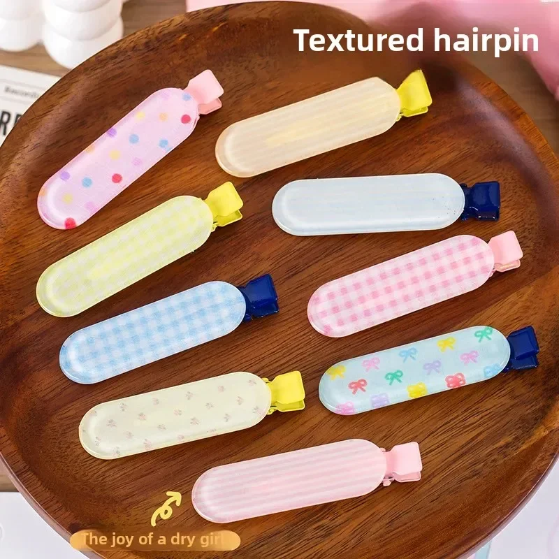 kkjoy Textured Hair Clip Set BB Clip Three Pack Forehead Clip Girl Heart Side Clip Fringe Hairpin Professional Salon Partition