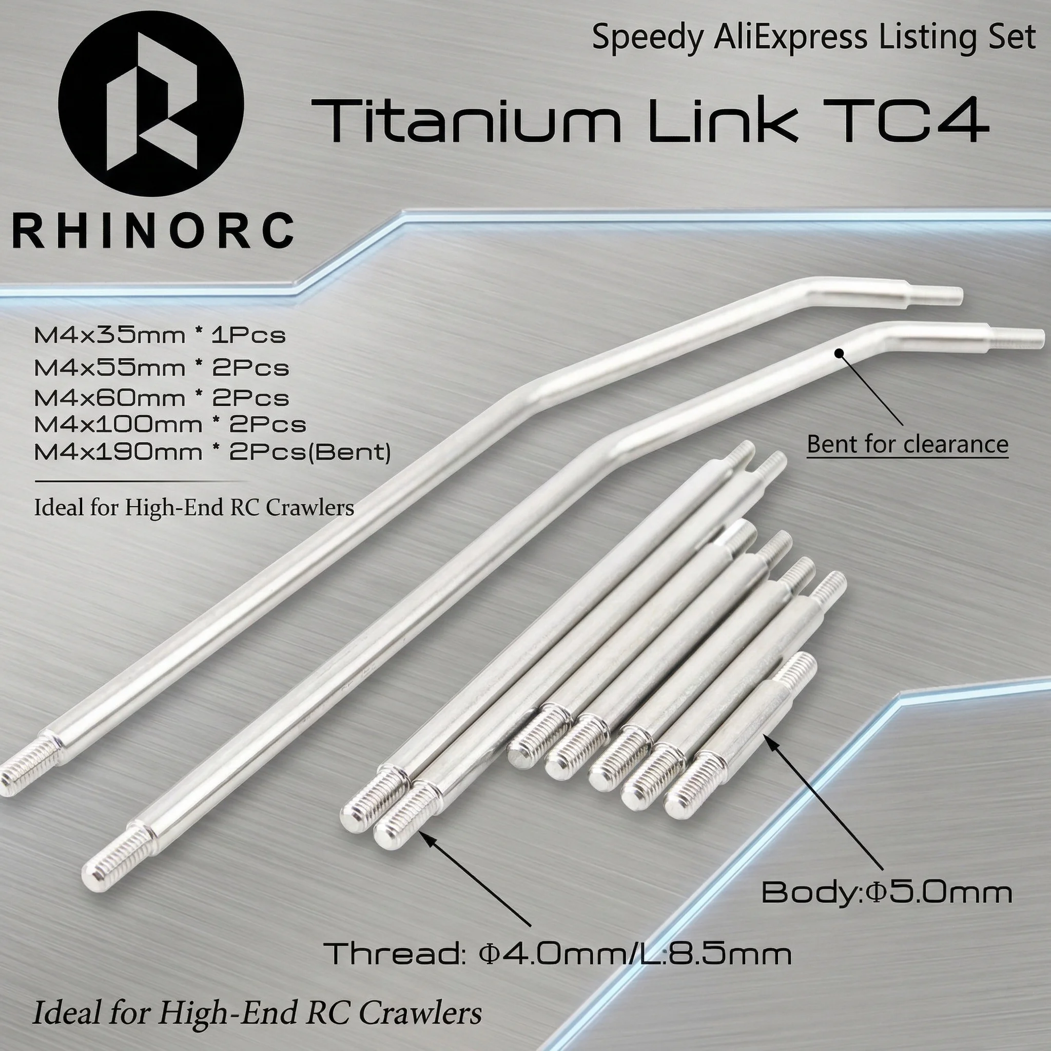 D5 Thread M4 Titanium alloy Rhino Link