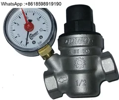 

Pressure reducing valve with pressure gauge, sanitary pressure regulating