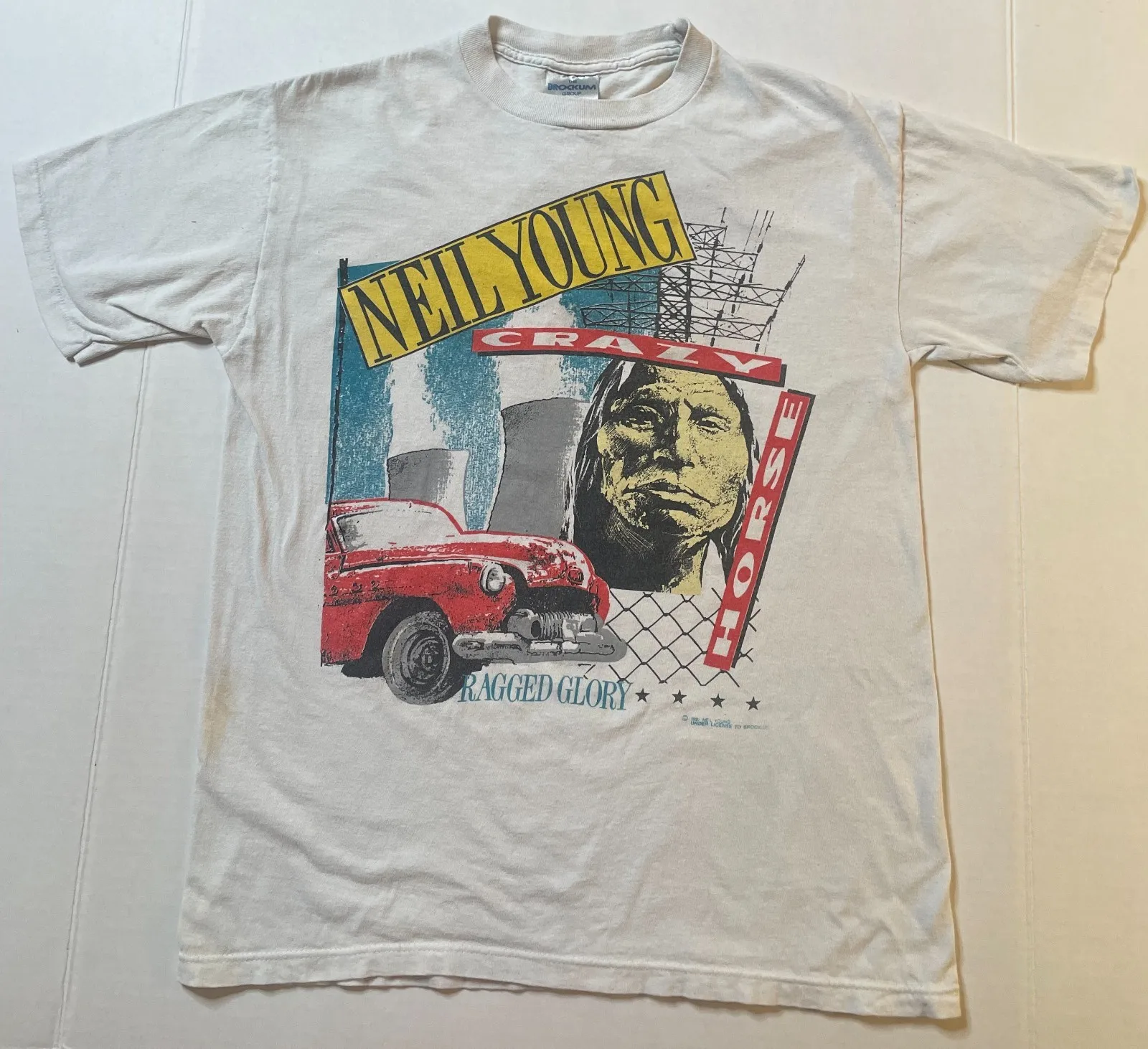 Neil Young Crazy Horse Ragged Glory Vintage Concert Shirt 1991 Rarely Seen Large