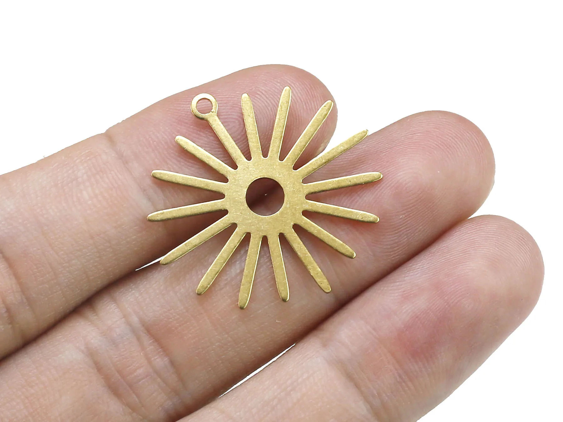 

10pcs Sunlight Earring Charms, Sun Brass Findings, 28x27x0.7mm, Necklace Pendant, Jewelry Making R1507