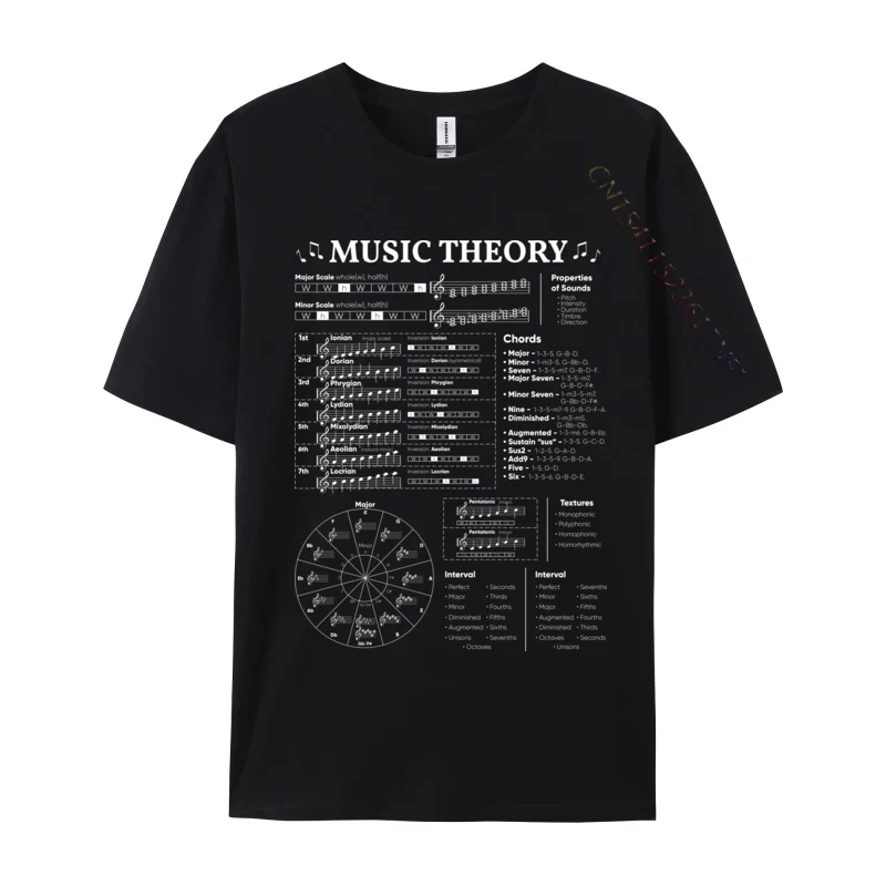 

Music Theory Music Teacher Musician Learning School Custom NEW YEAR DAY All Cotton Male Tops Tees Personalized T Shirts