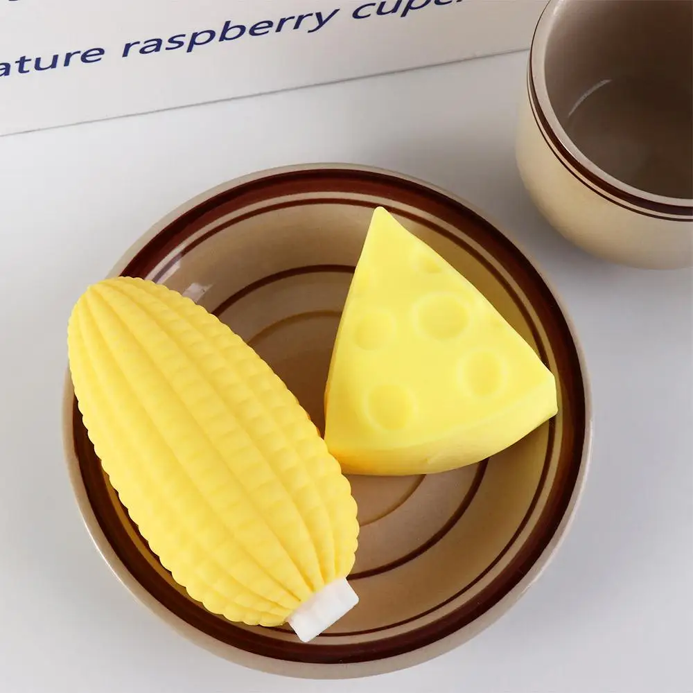 Jouets sensoriels à presser le fromage, matériau Flexible en PVC à rebond lent, jouets anti-Stress, durables, confortables au toucher, cadeaux pour adultes