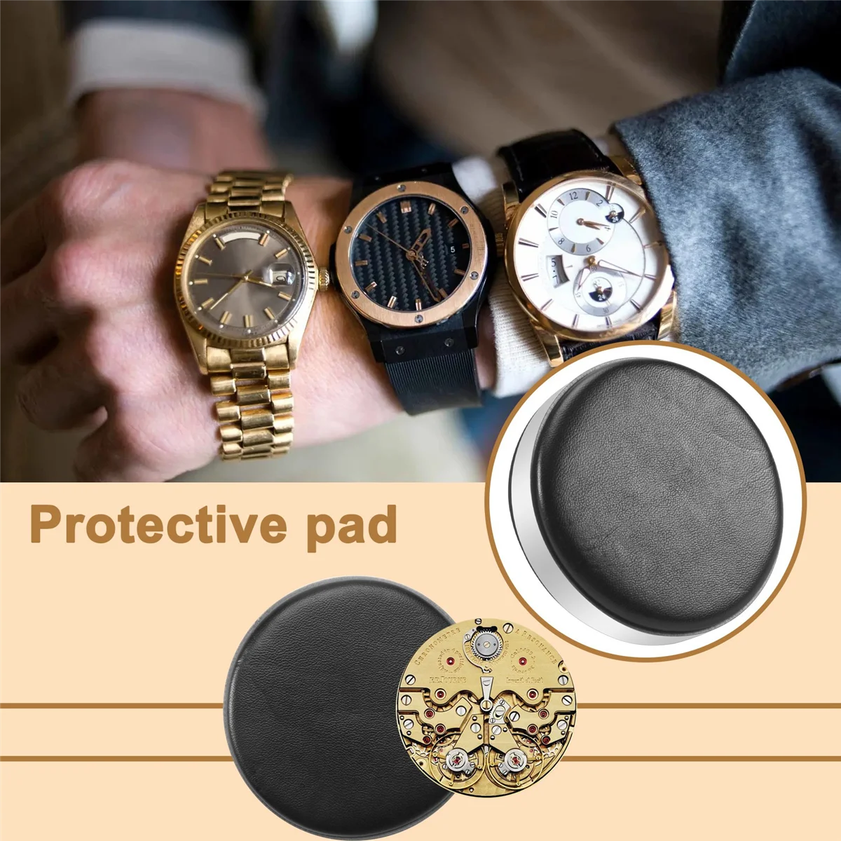 Watch Jewelry Case Movement Casing Cushion Pad Holder for Watch Change Battery Watch Part Repair Tool Kit