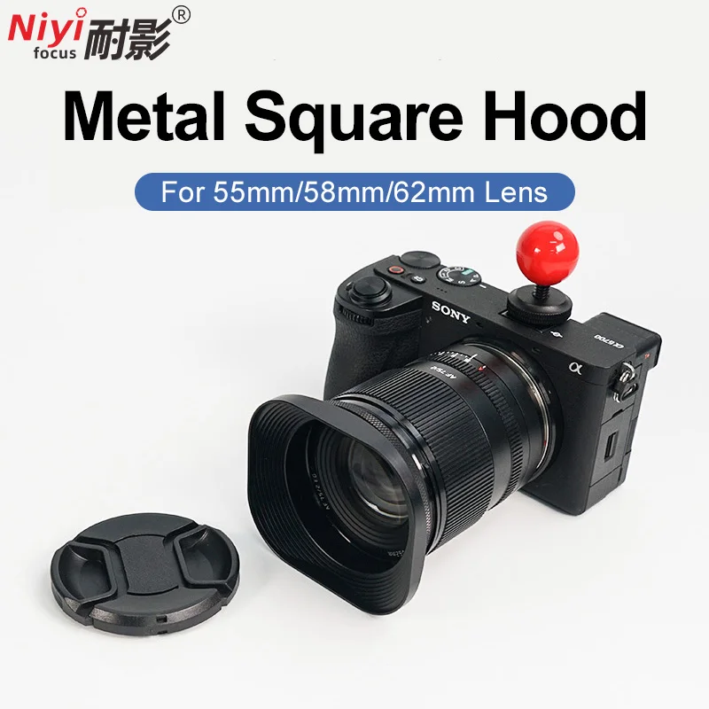 Camera Square Lens Hood Shadow Hood for 62mm 58mm 55mm Filter Size Universal for Sony nikon canon pentax fujifilm viltrox meike