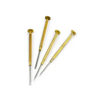 勞力士手錶維修工具套裝,包含金屬一字螺絲刀,用於拆卸和安裝螺絲,規格有0.8mm、1.0mm、1.2mm、1.4mm、1.6mm和1.8mm。 10 最佳銷售 手錶螺絲起子套裝 - №8