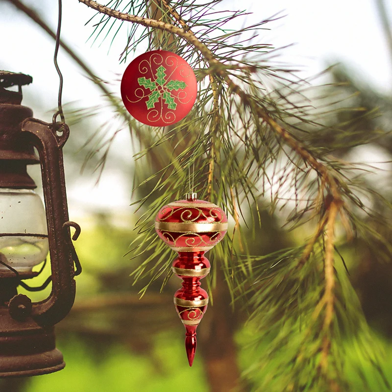 Christmas decoration pendant box with painted gourd round cake