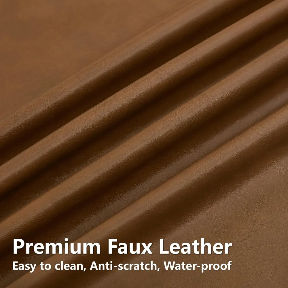 مجموعة مقاعد بار من الجلد الصناعي مقاس 24 بوصة مكونة من 3 قطع، ومقاعد بارتفاع منضدة مع ظهر، وكراسي منجدة لجزيرة المطبخ