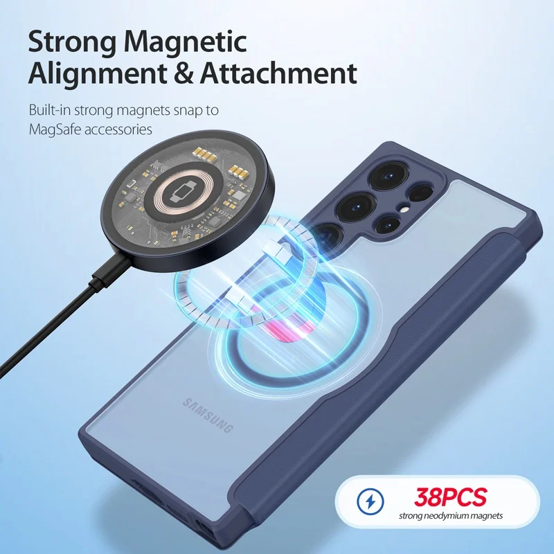 For Samsung Galaxy S23 Ultra Case DUX DUCIS Folio Flip Leather + PC + TPU Full Protection Phone Cover