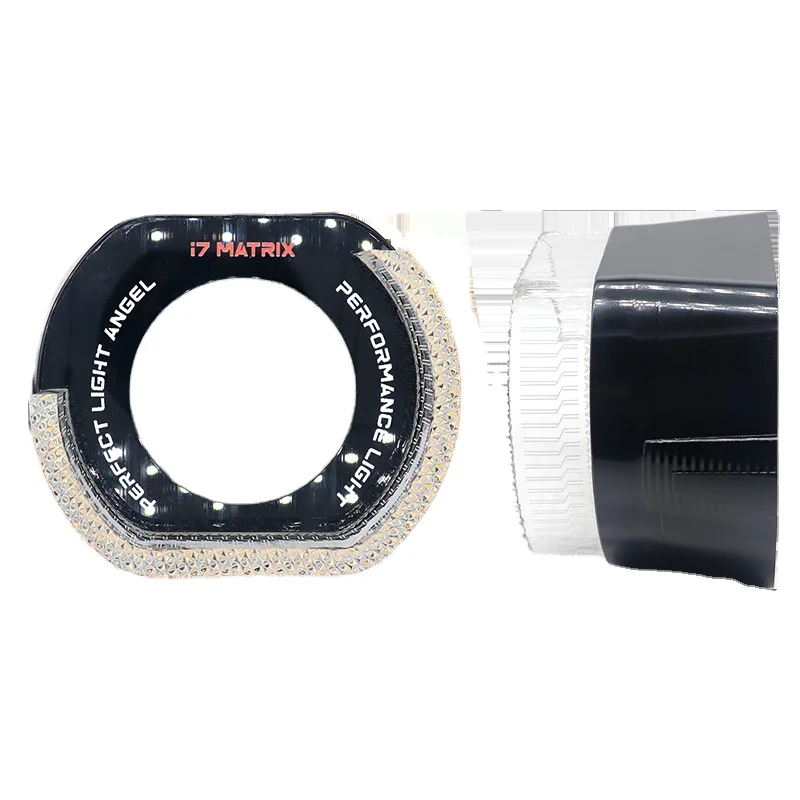 Aililaisi Angle Eye LED Halo Ring Shroud for 3 Inch Projector Lens PVC Cover With Crystal Angel Eye 2.5Inch Projector