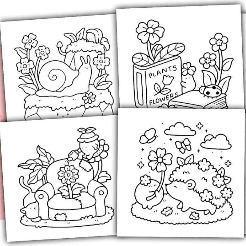 New adult and teen coloring book Toddler Doodle coloring book Cozy Friend