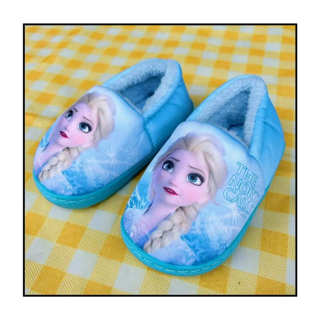 New Autumn Winter Kids Shoes Elsa Girl Heel wrapped cotton shoes Warm Slippers Children Christmas Slippers Enfant Baby Shoes