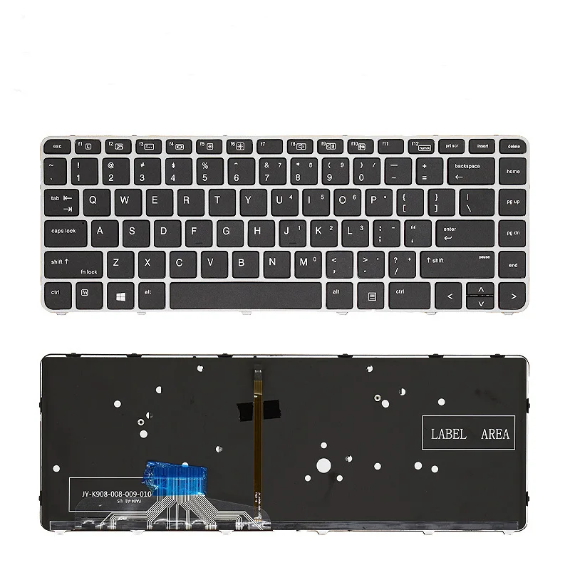 

New US Russian Keyboard For HP Elitebook Folio 1040 G3 Series Silver/Black/Brown Color English RU