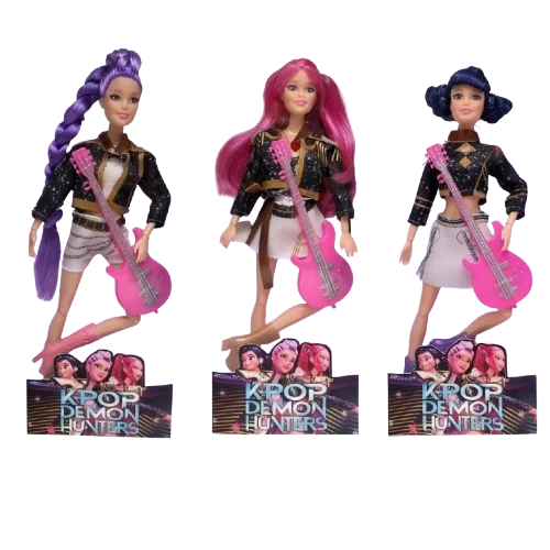 2025 Kpop Demon Hunters Live Action Figure Toy game with theme song Colorful light action figures for fans and