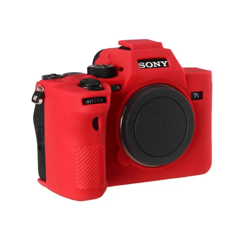 Silicone Case for Sony Alpha 7S III / A7S III / ILCE 7SM3 A7SM3 Camera Top Texture Design Rubber Body Cover Protector Frame Skin