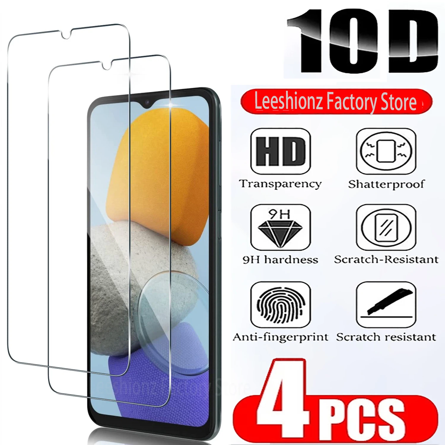 

2/4Pcs 10D Screen Protector Glass For Samsung Galaxy A05 A05s Tempered Glass Film