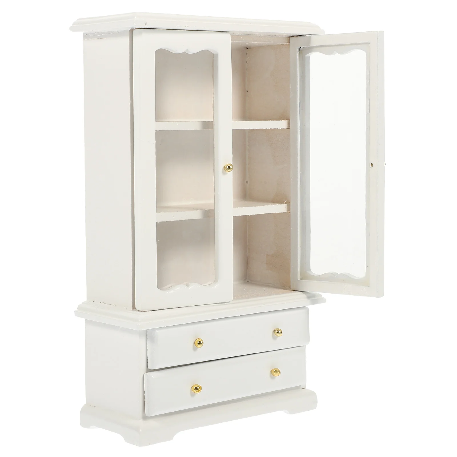 Huismeubilair Accessoires Miniatuur Houten Kast Boekenplanken Boekenplank Vitrine