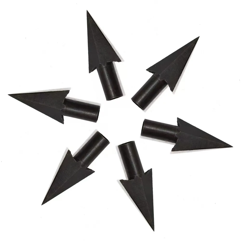 

Набор из шести традиционных ретро-стрел для лука с коническими наконечниками и наконечниками из углеродистой стали