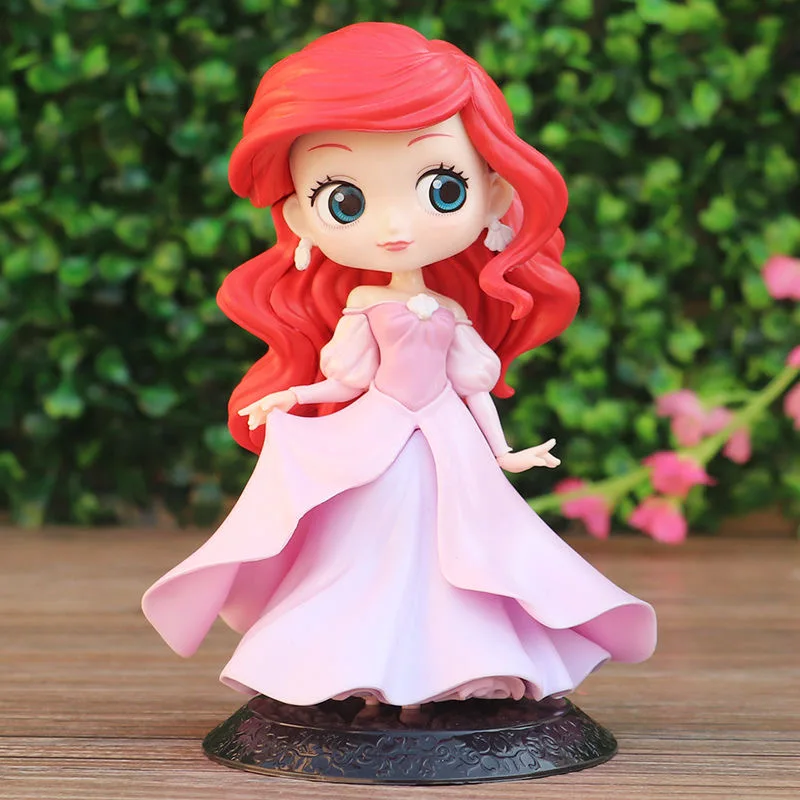 14 centimetri Disney Principessa Sirena Q Posket Ariel Rapunzel Cenerentola Sofia Biancaneve Mulan Action Figure Giocattoli Ragazze Regali Di Compleanno