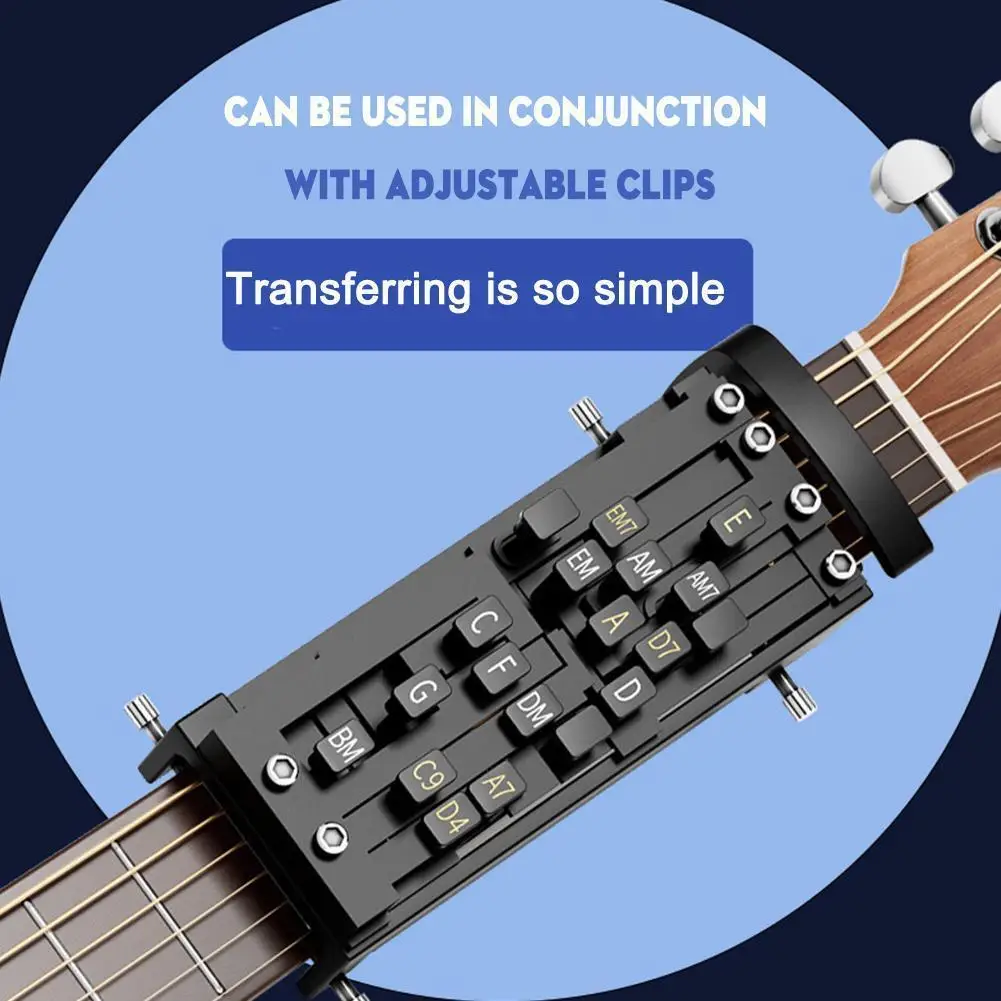 Guitar Aid Chords Portable Guitar Learning System Teaching Beginner Trainer Practice Tools For Beginners Friends Family Adu Y9h5