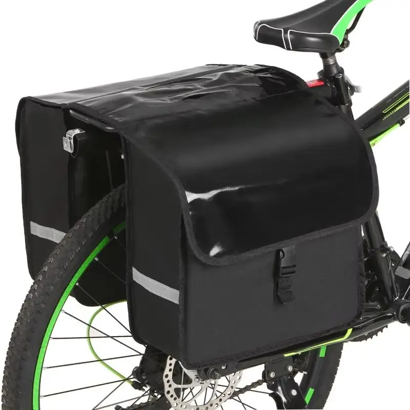 28L Waterproof Bicycle Rear Seat Carrier Bag Bike Rack Trunk Bag Cycling Pannier Saddle Bag MTB Commuter Bag Bicycle Accessories