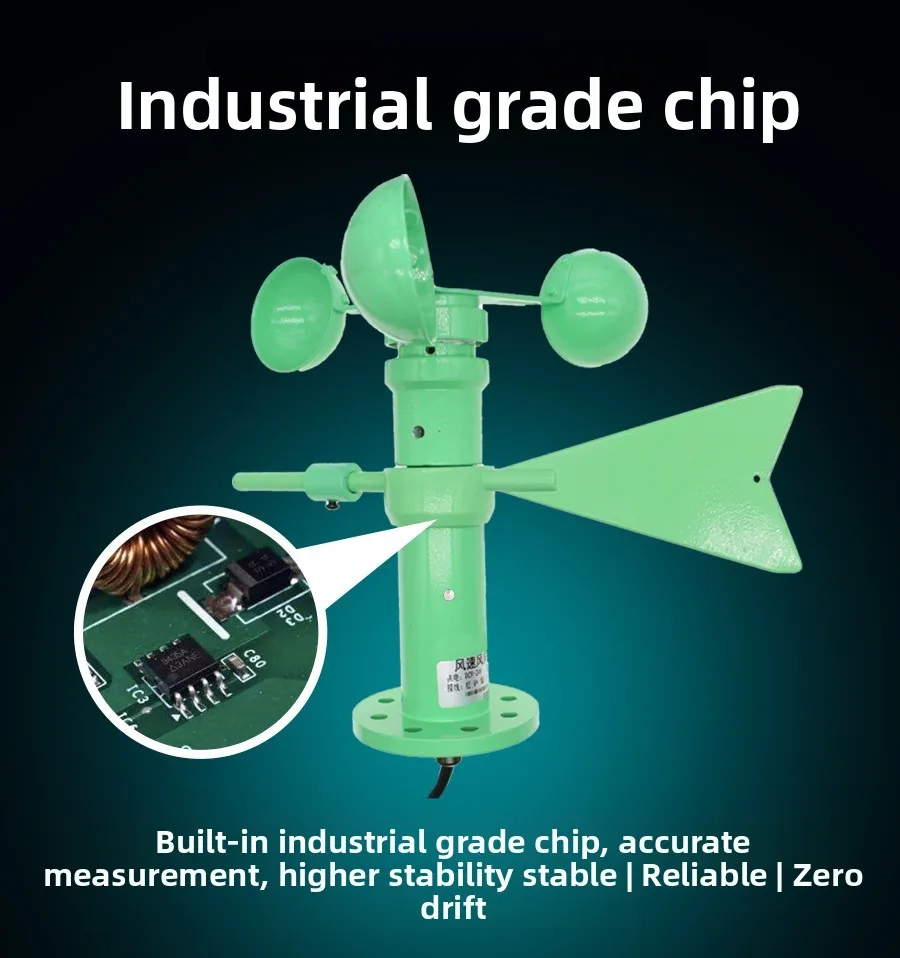 RS485 Output Aluminum Wind Speed and Direction Integrated Sensor Small Weather Station Industrial Detector