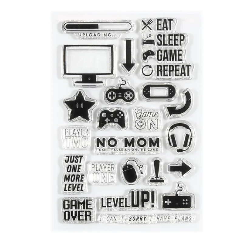 Game Transparent Silicone Clear Rubber Stamp Cling Diary Scrapbooking DIY