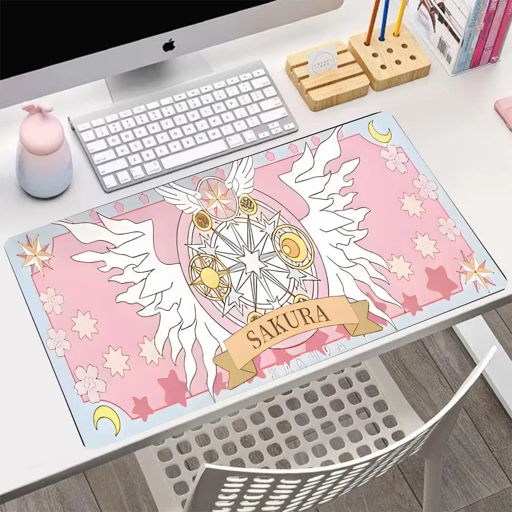 

Sakura Mousepad Anime Magical Girl computer gaming desk mat Cute Pink magical mouse pad KawaiiPastel deskmat desk mat decoration