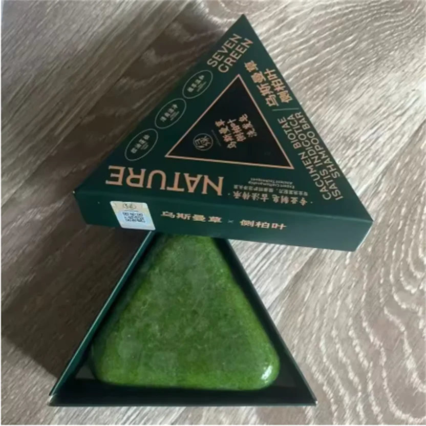 

120 г семь зеленых листьев кипариса Усман трава шампунь мыло нежный шампунь питательный контроль жирности зуд шампунь мыло очищает кожу головы