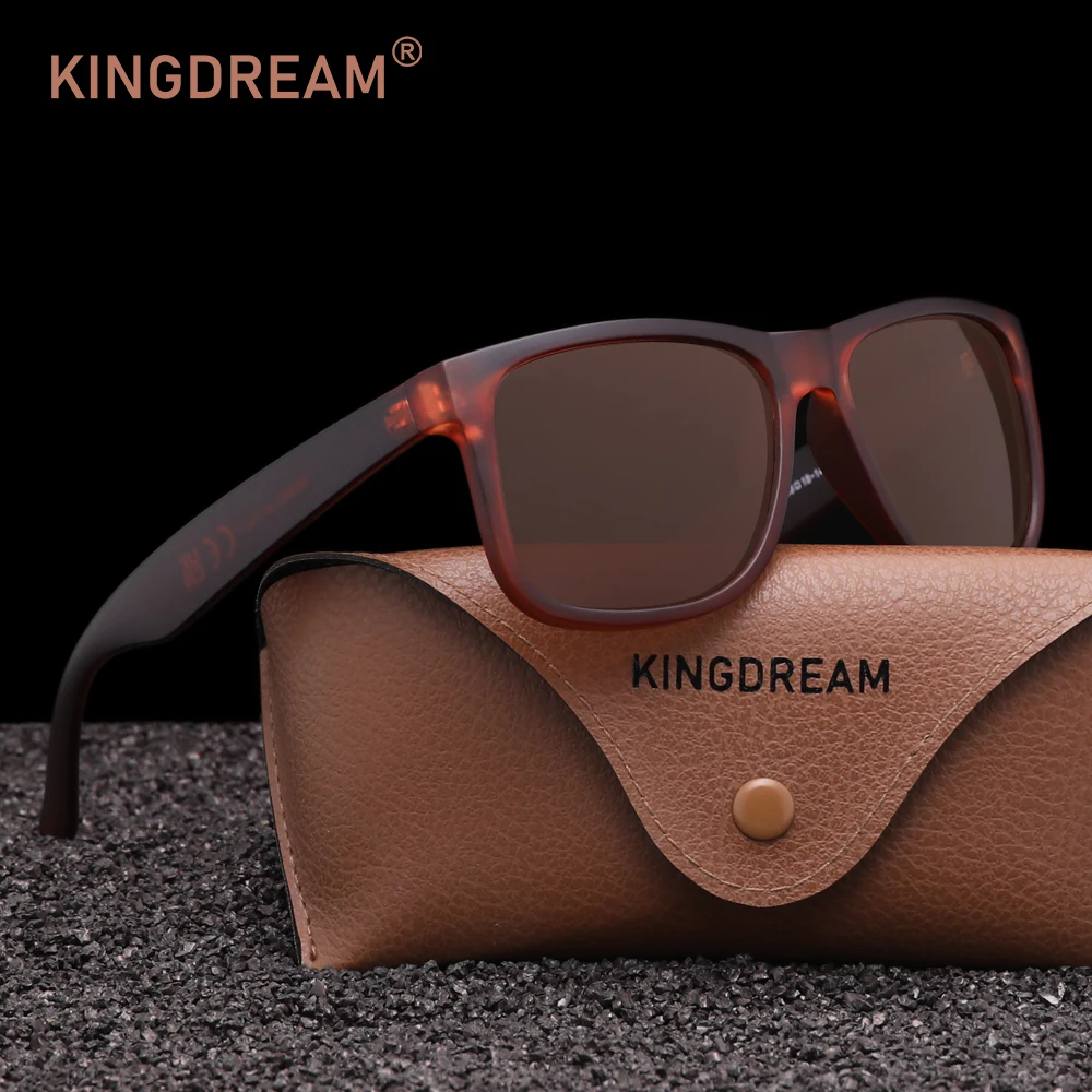 KINGDREAM Modische quadratische polarisierte Sonnenbrille für Herren und Damen, lässige Sonnenbrille zum Fahren, Outdoor-Reisen, UV400