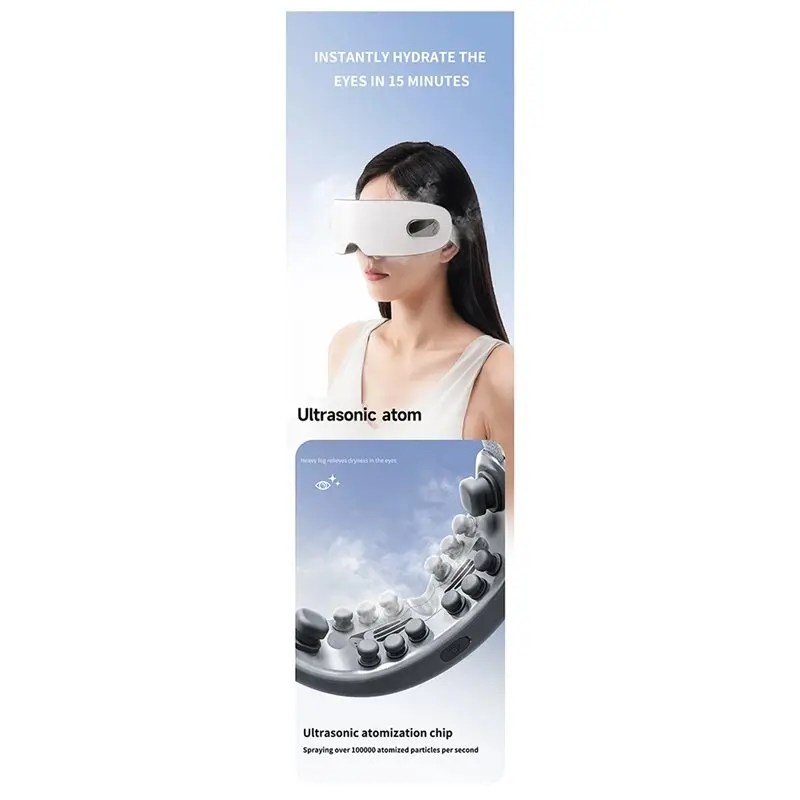 【PASSIONE】Masajeador de ojos de vapor, Spa cálido, instrumento para el cuidado de los ojos, alivio inteligente, masaje de fatiga de los ojos, mejora el alivio del sueño, C oscuro