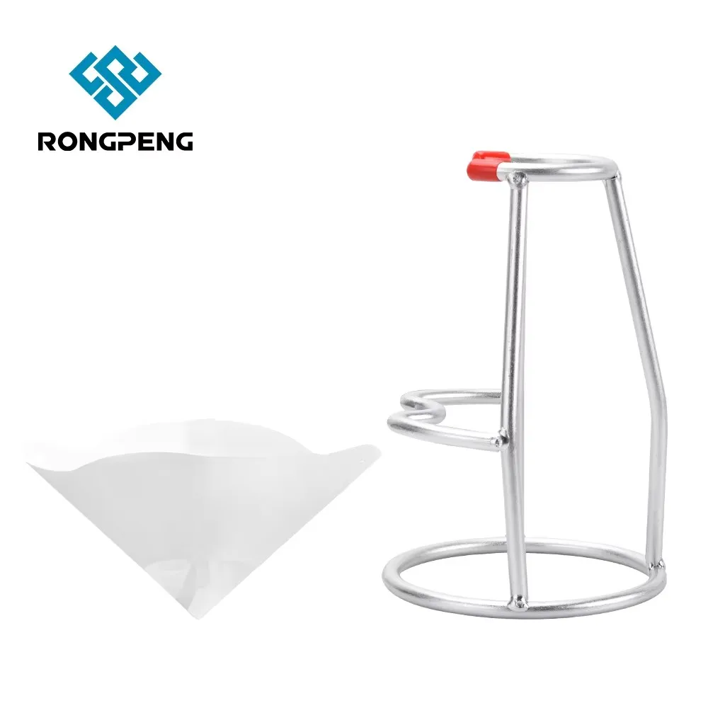 RONGPENG Detachable Spray Gun Stand Bench Mount Spray Gun Holder Combo with Paper Funnel Portable Air Spray Gun Rack for Paint