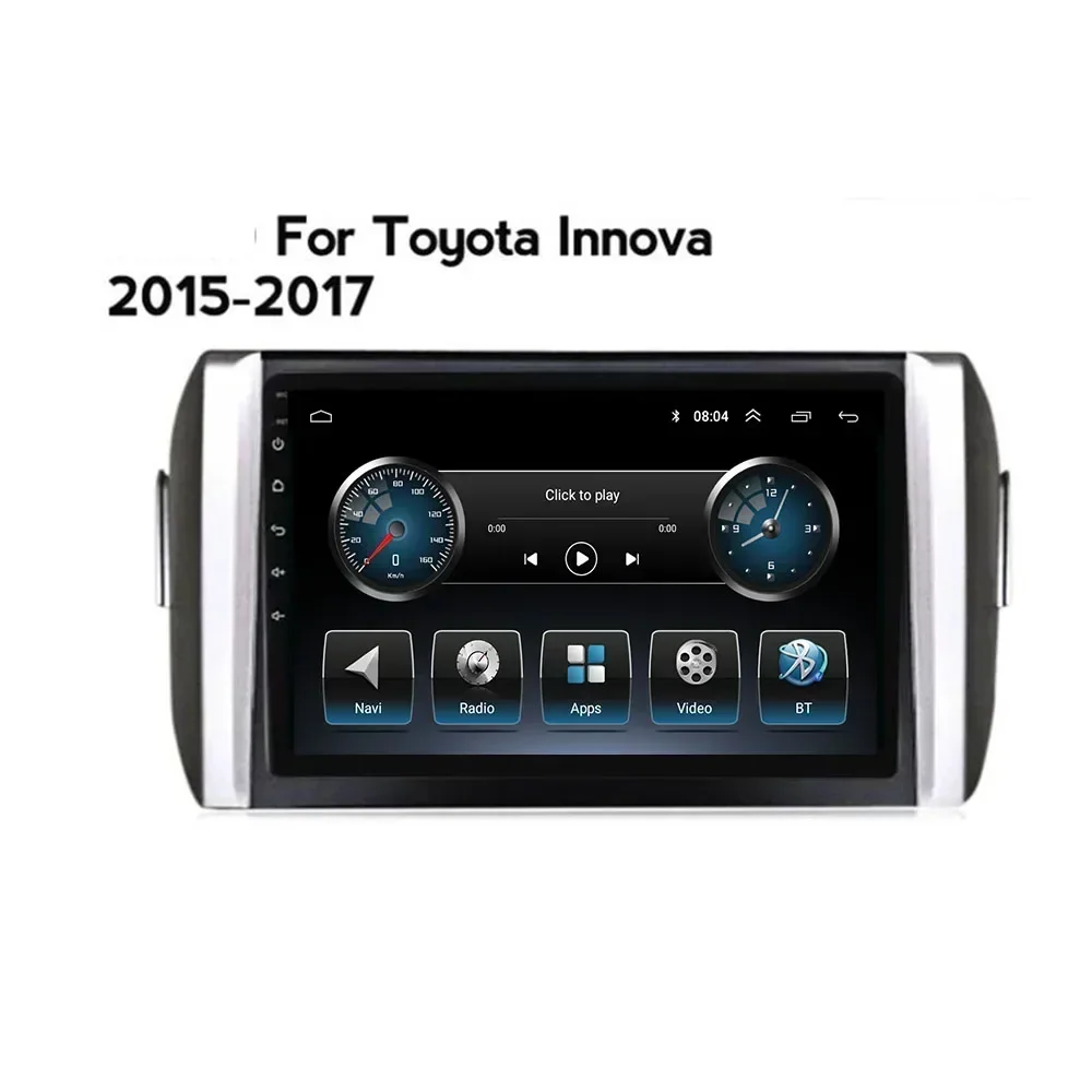 2 Din Android 13 Car Stereo Radio DVD GPS Multimedia Video Player 5G WiFi Camera DSP Carplay For Toyota INNOVA 2015 2016-2018