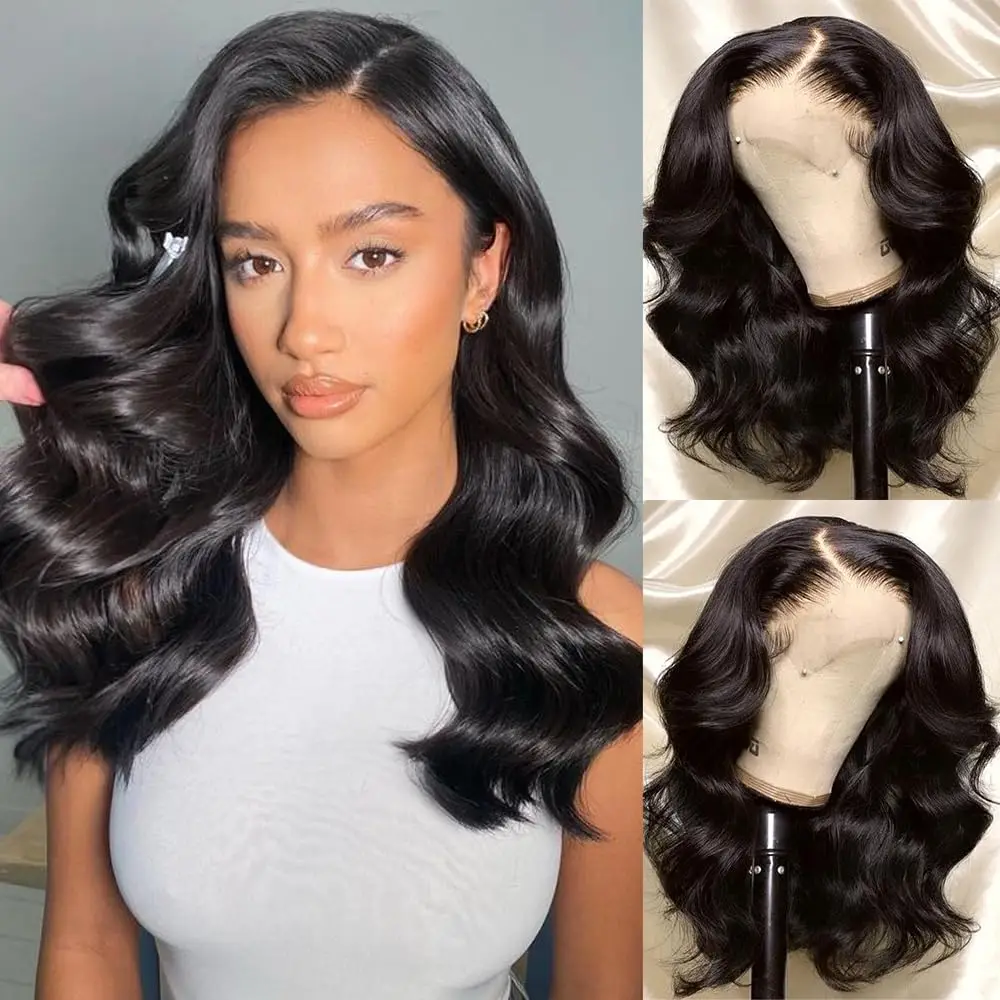 220% Density 40 46 Inches Body Wave Human Hair Wigs 7x6 Closure 13x6 13x4 HD Transparent Invisible Lace Frontal Wig Pre Plucked Pre Cut Lace Pre Bleached Knots Pre Styled For Women Brazilian Hair