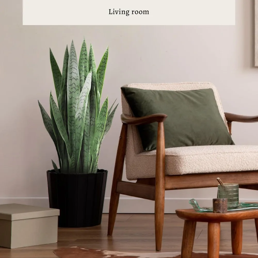 

3FT 2-pack Artificial Snake Plant, Indoor and Outdoor Fake, 28 Thick PE Leaf Realistic Fake Silk Plant, Home Life